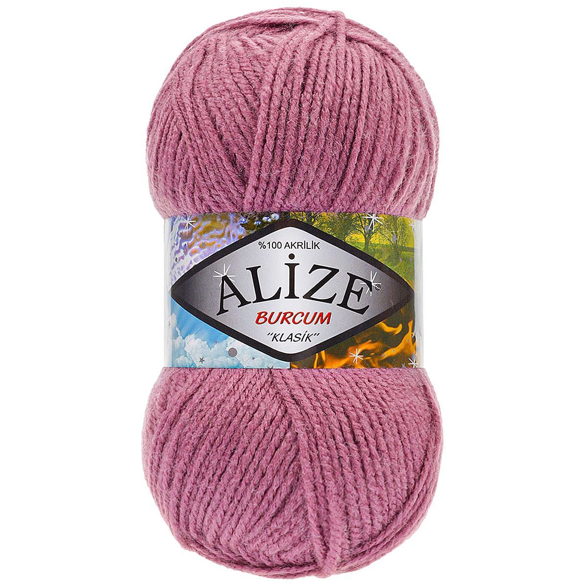 Пряжа Alize демисезонная универсальная акрил Burcum Klasik 100г 210м 5 шт 28 сухая роза - фото 4