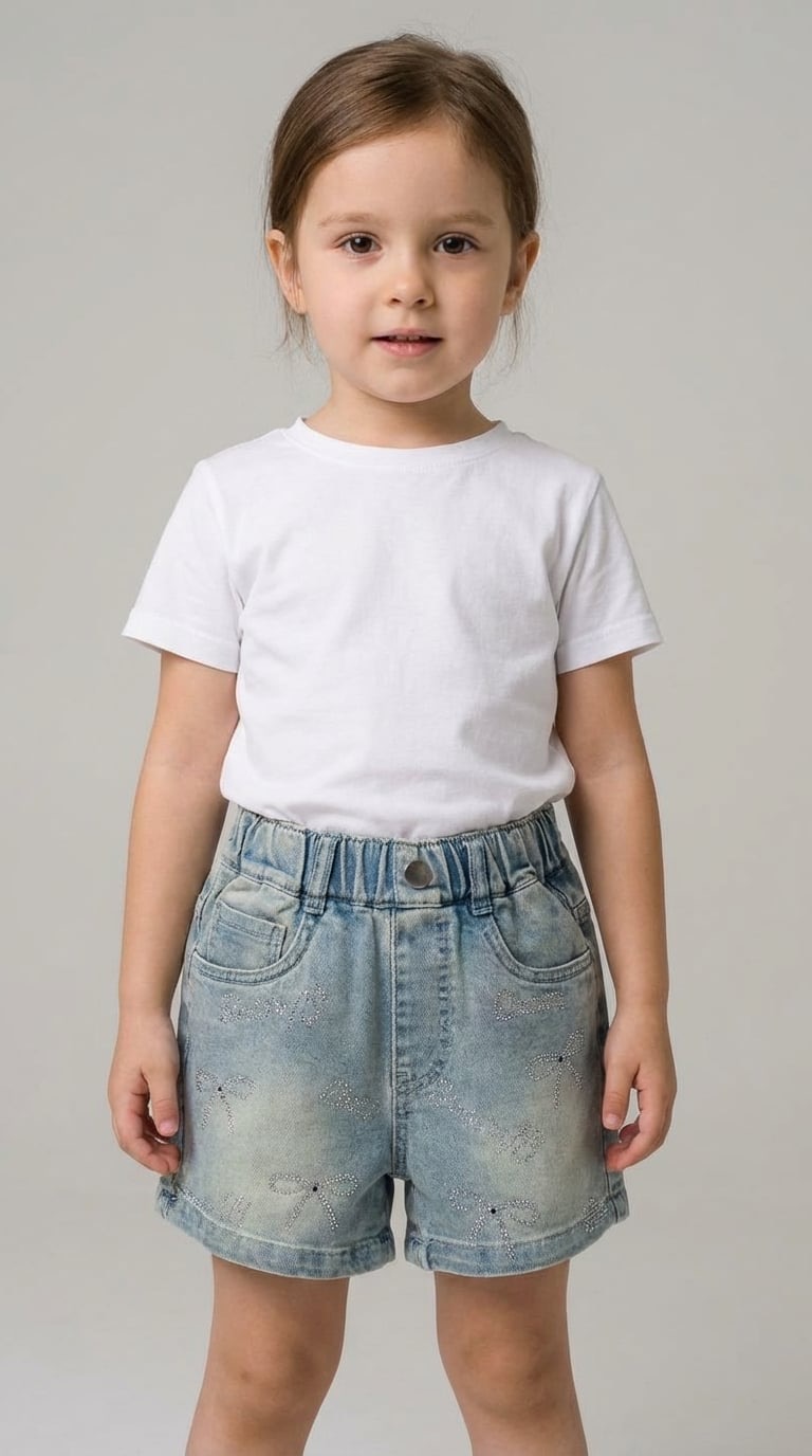 Изображение товара Джинсовые шорты Charos для девочек с высокой посадкой