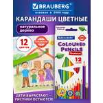 Карандаши цветные Brauberg 12 шт.
