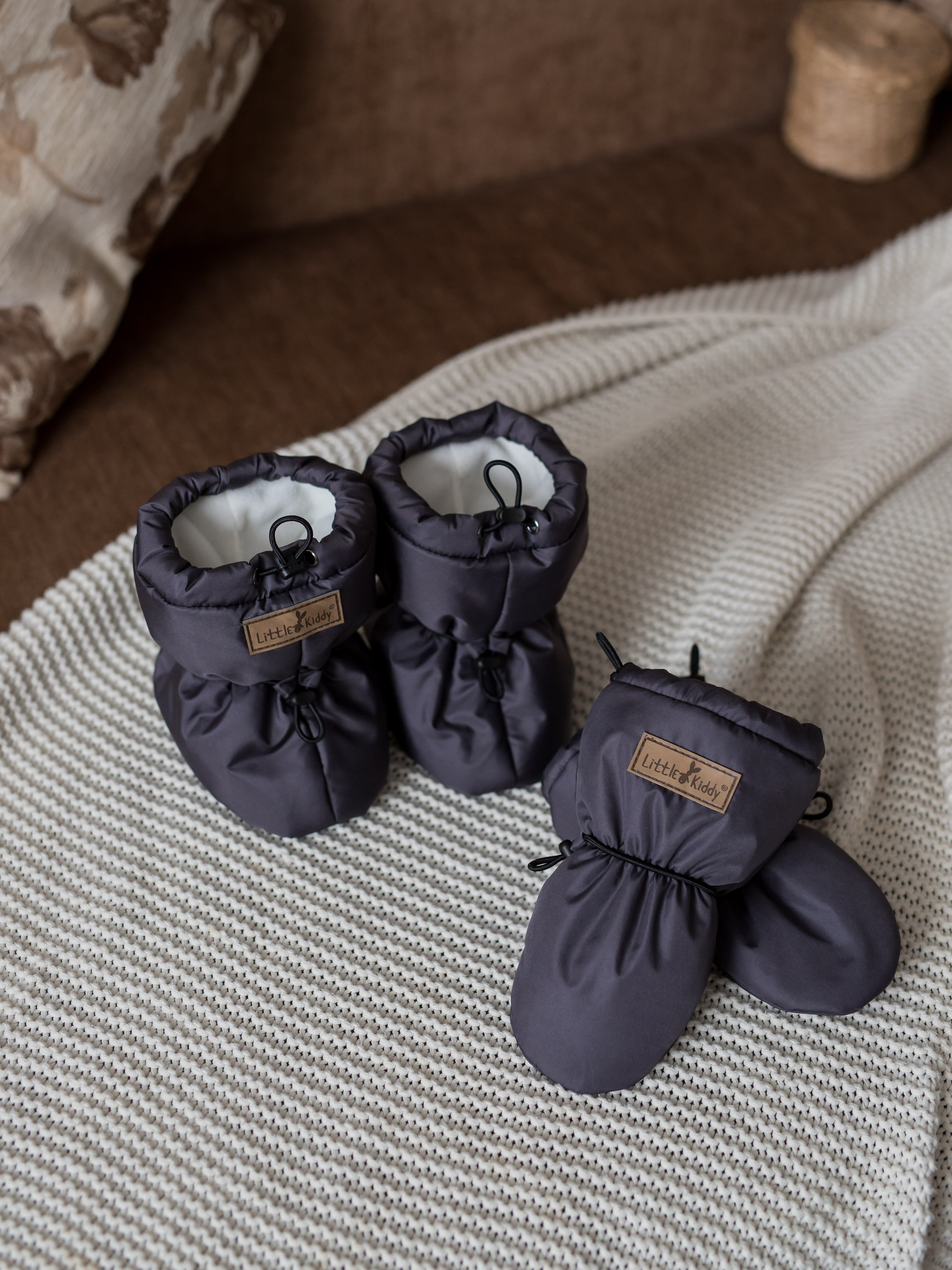 Пинетки LittleKiddy komplekt_demiтемно-серый - фото 5