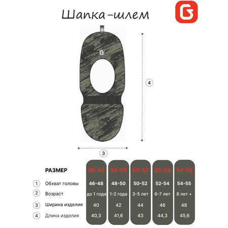 Шапка-шлем GUSTI