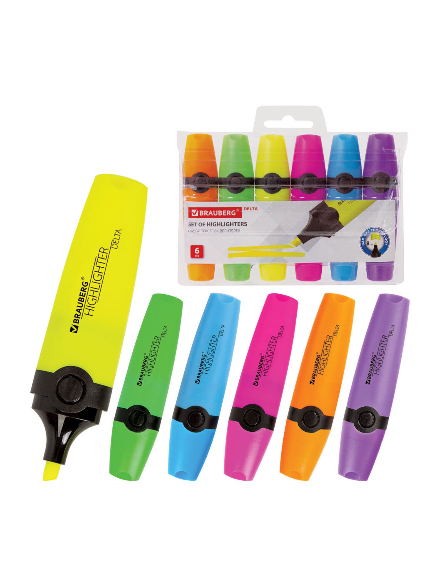 Текстовыделители Brauberg 6 шт. - фото 7