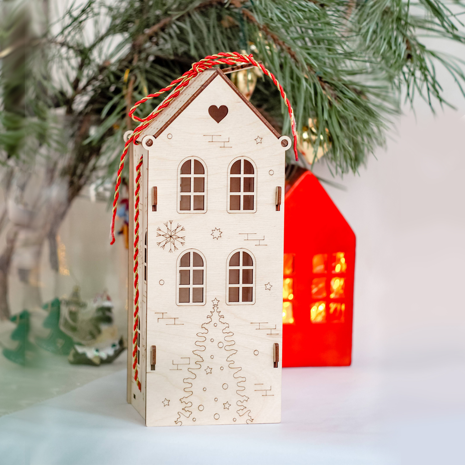 Подарочная коробка Символик Домик малый из дерева - фото 3