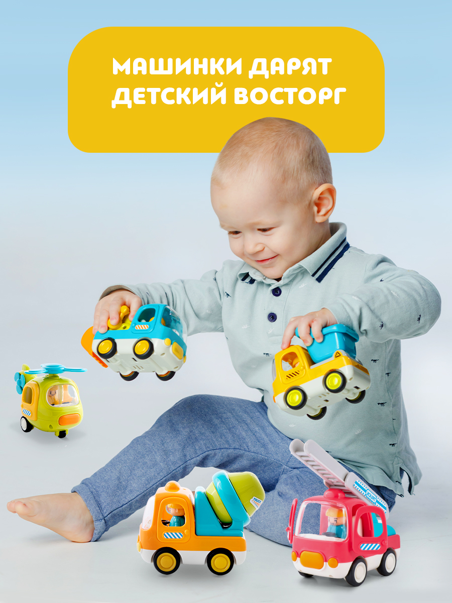 Пожарная машина ОМ ЭНД МОМ инерционная для малышей - фото 8