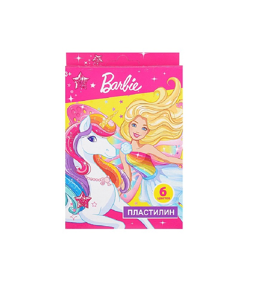 Пластилин Barbie 6 цв. - фото 1