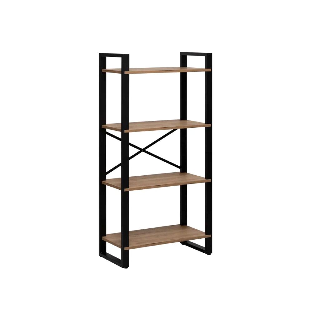 Стеллаж Leset Стилвуд 124 Черный/Дуб крафт золотой - фото 1