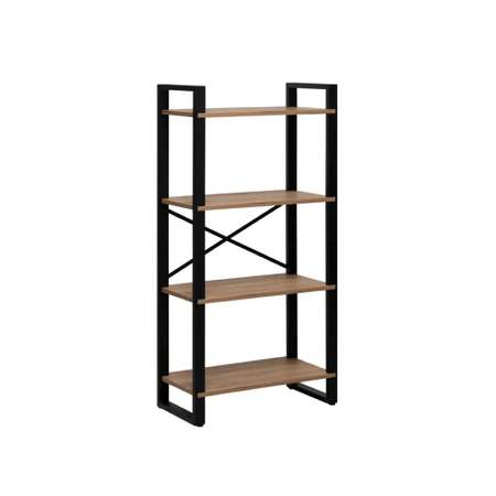 Стеллаж Leset Стилвуд 124 Черный/Дуб крафт золотой