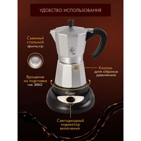 Гейзерная кофеварка ENDEVER Costa-1010