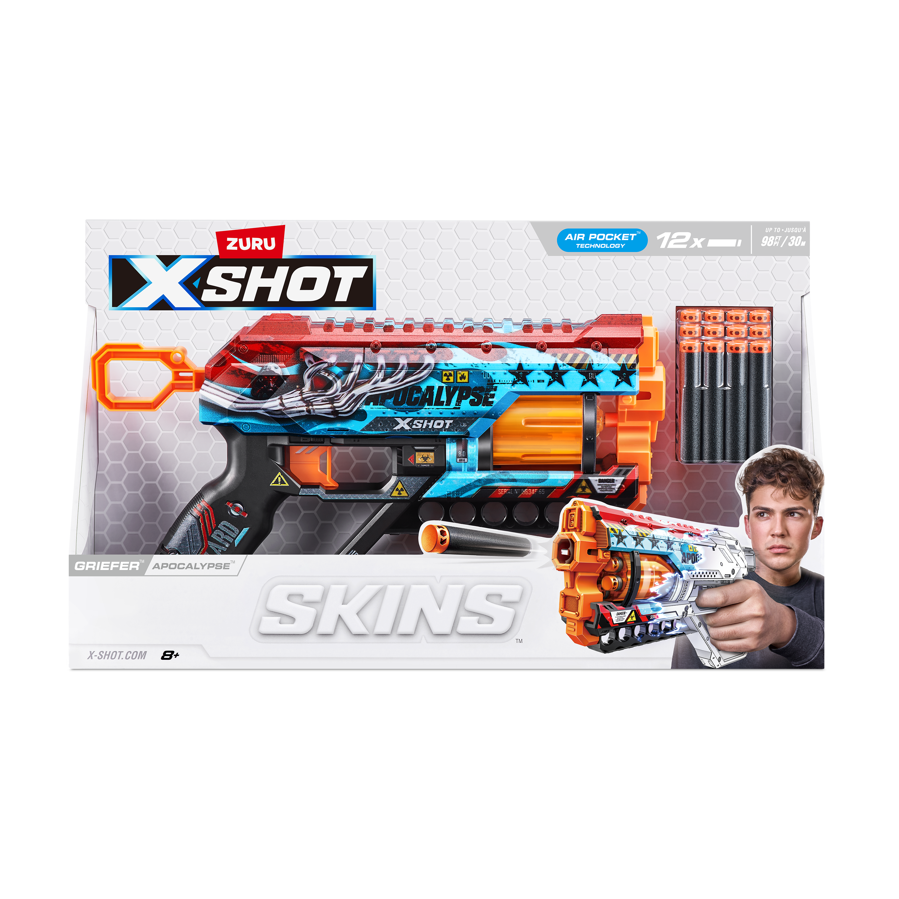 Бластер Zuru XSHOT  Skins Грифер Апокалипс - фото 10