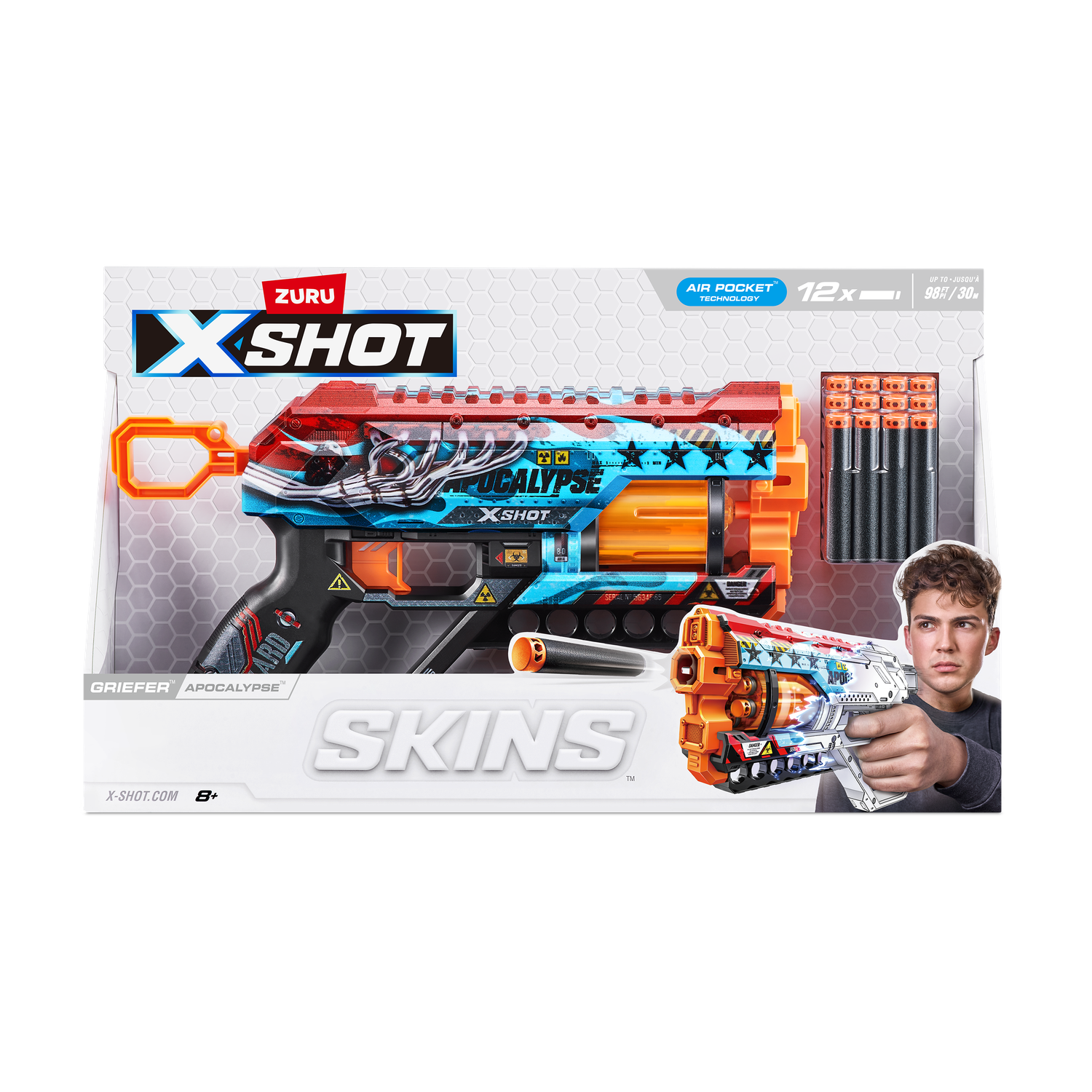 Бластер Zuru XSHOT  Skins Грифер Апокалипс - фото 10