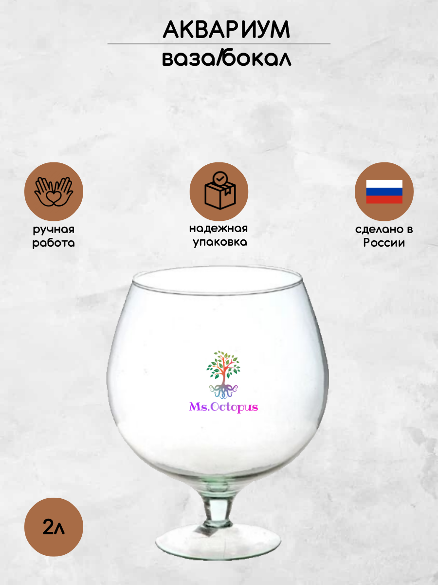 Аквариум Ms.Octopus бокал 2 л - фото 1