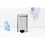 Бак мусорный Brabantia NewIcon с педалью стальной матовый FPP 20л 111907