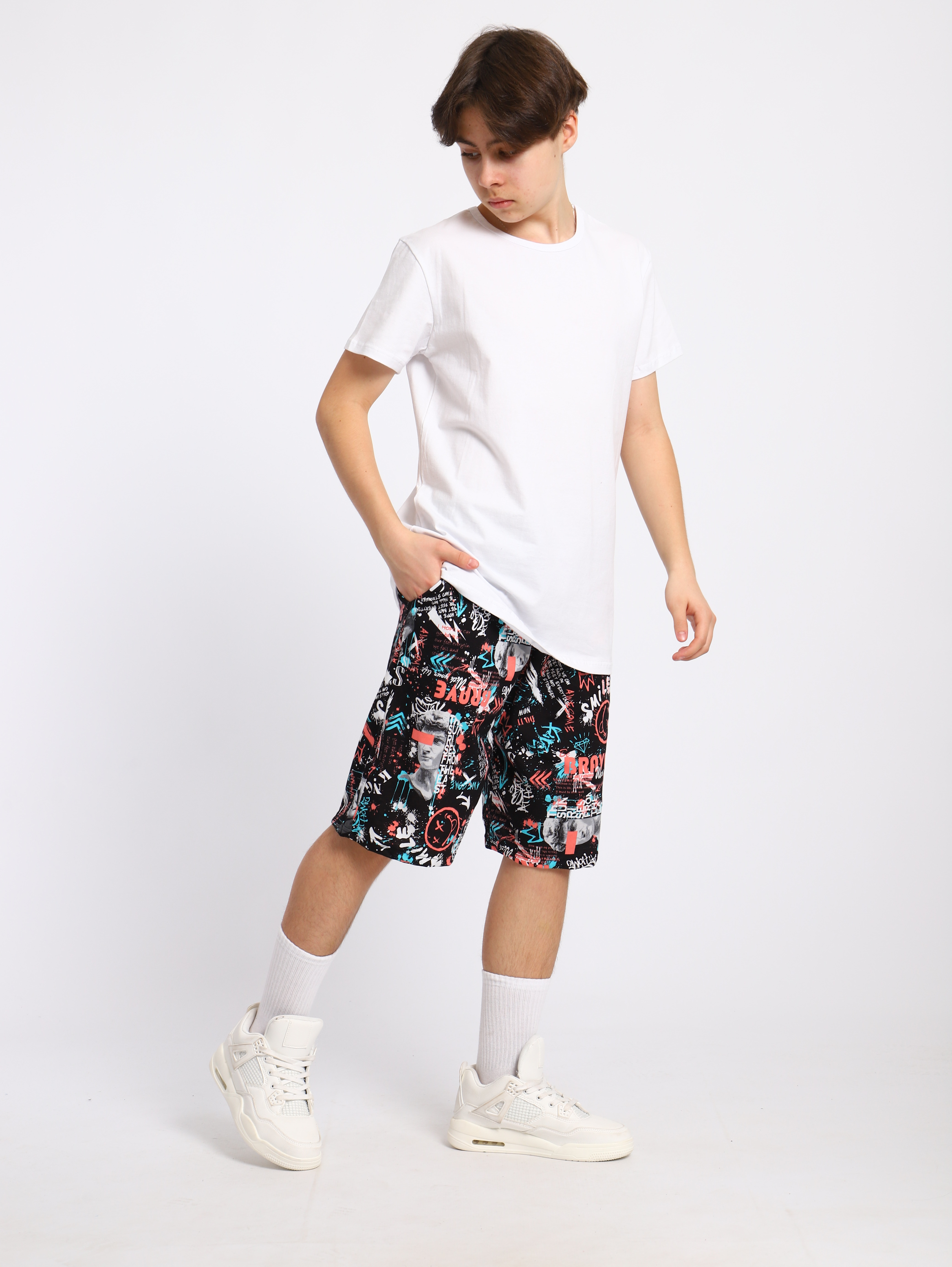 Шорты ЛАДОШКИ Шорты Федор черный граффити - фото 9
