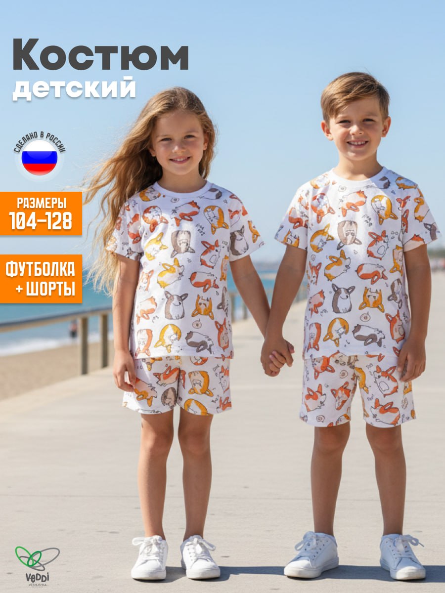 Костюм VEDDI 2080/6042фп-2024/охра/корги - фото 2