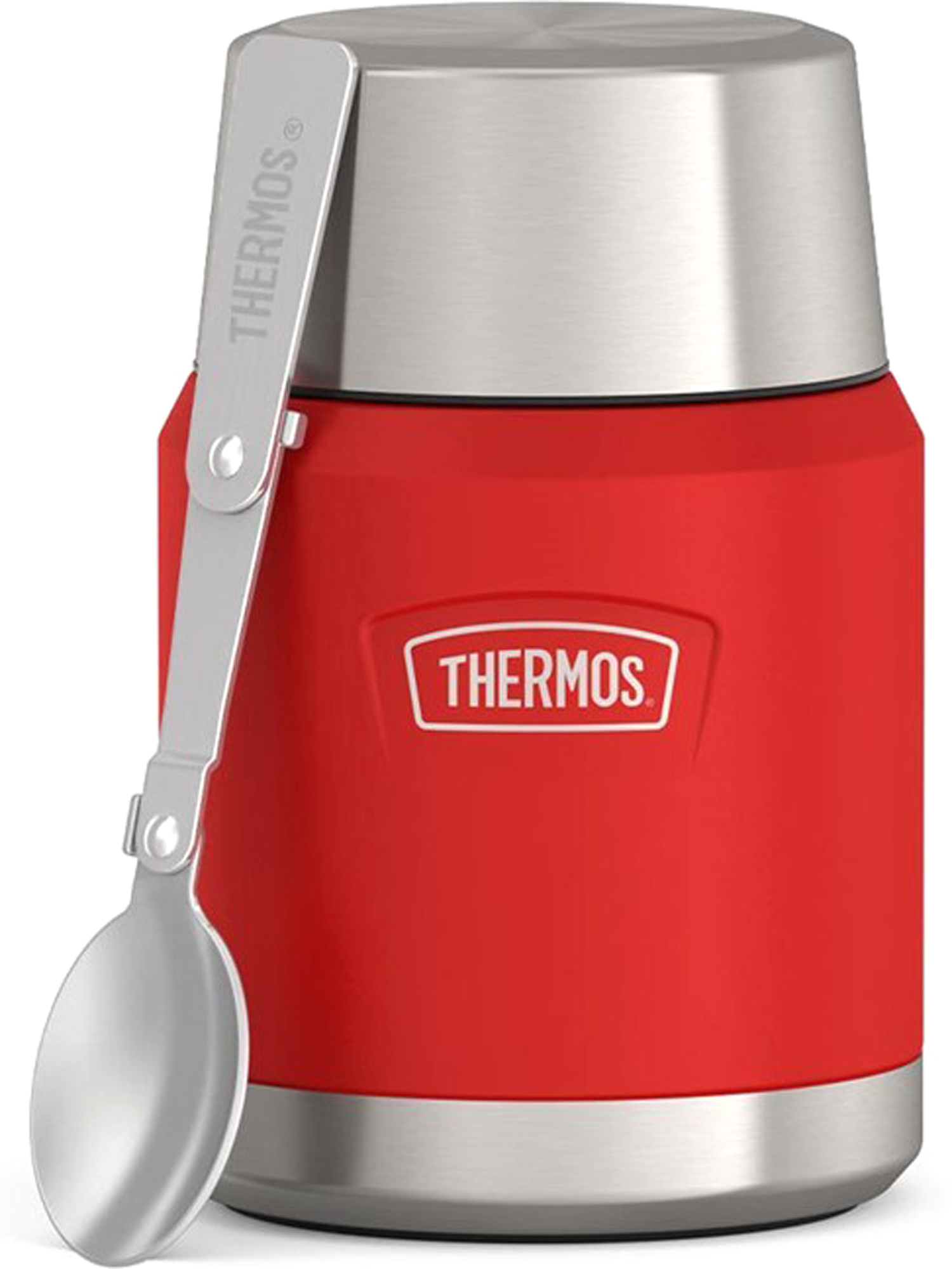 Термос для еды супа 470 мл с ложкой THERMOS ICON-3004 красный – нержавеющая сталь герметичный тепло/холод 10/24 часа - фото 6