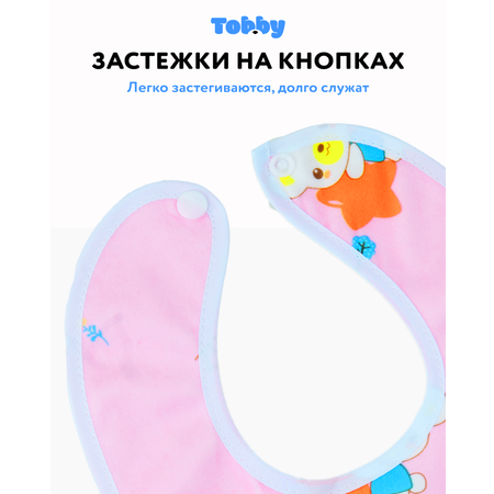 Нагрудник Tobby текстиль 6 шт. в ассортименте