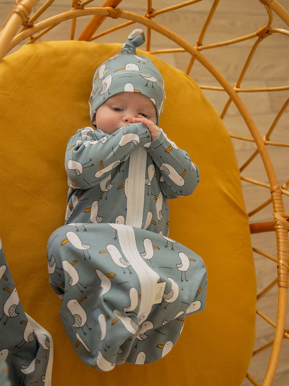 Конверт в коляску Mjolk голубой - фото 3