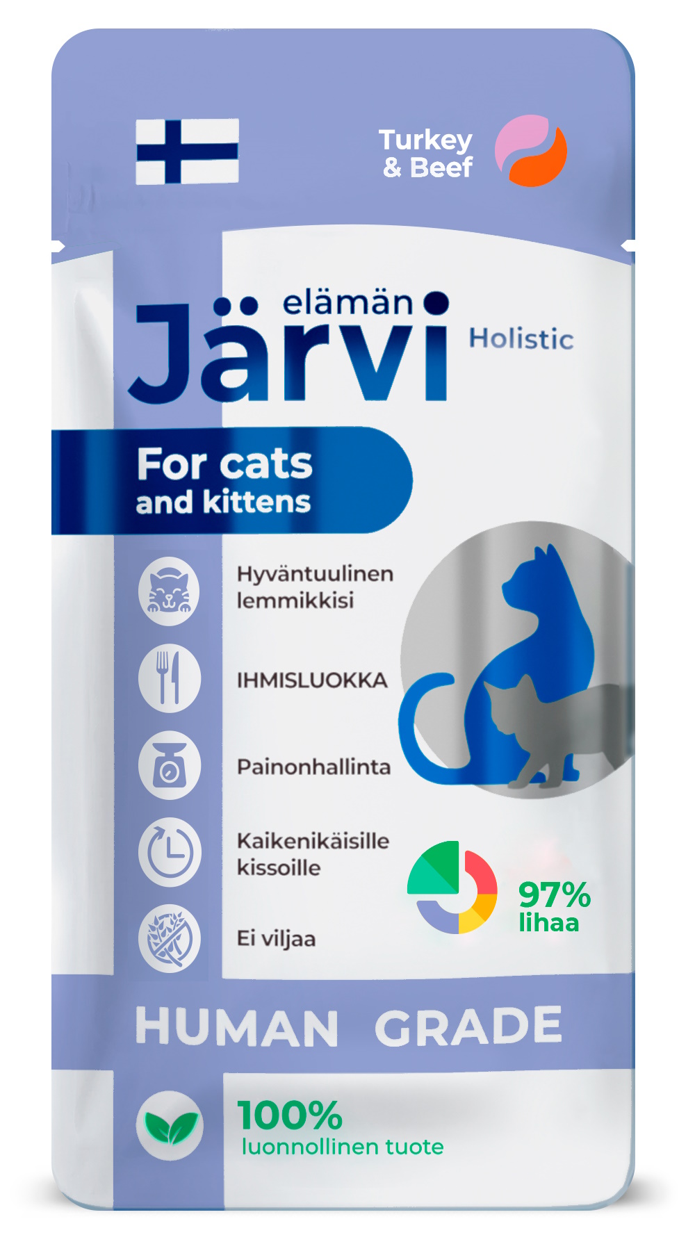 Лакомство для кошек и котят Jarvi крем-суп с мясом индейки и говядины 15г - фото 1