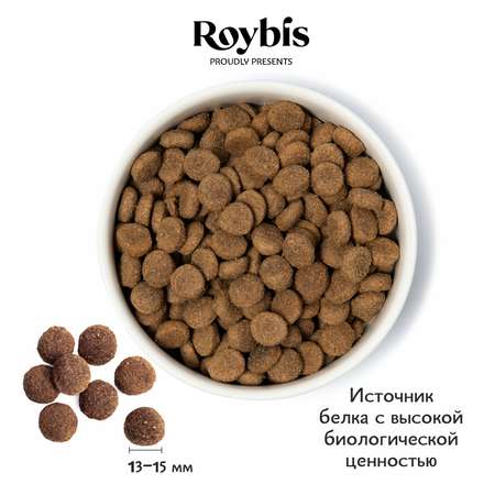 Корм для собак Roybis 1кг с тунцом сухой полнорационный для средних и крупных пород