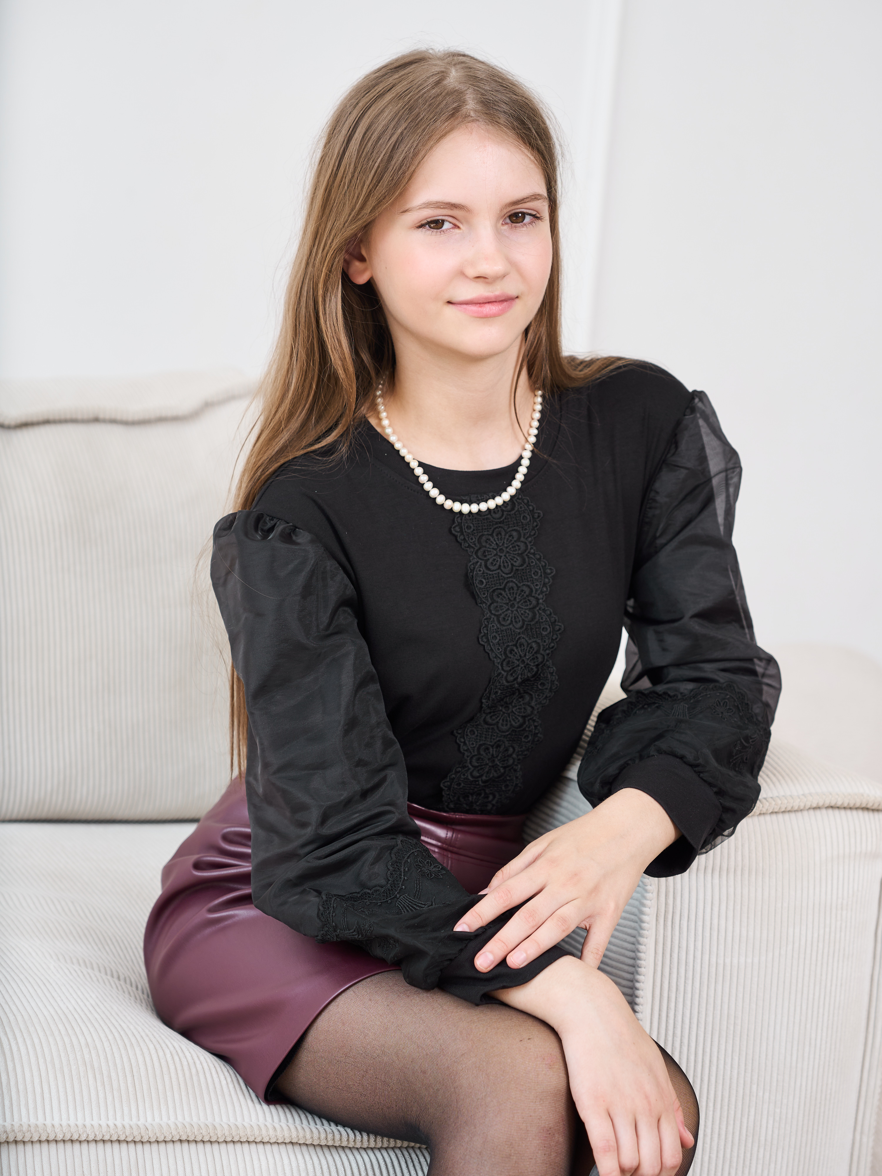 Блузка СИНЯЯ МОДА W001D-G39 - фото 3