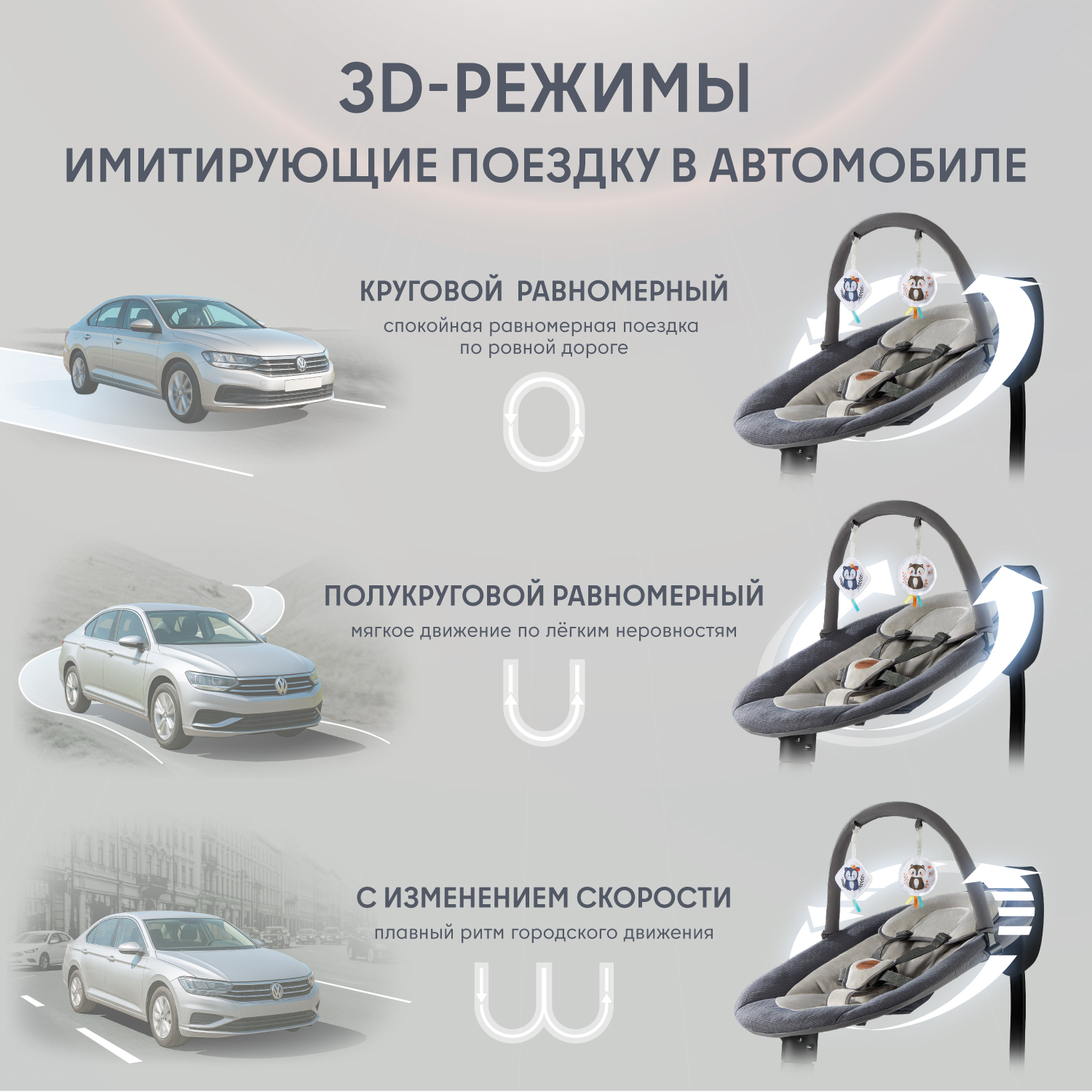 Качели Nuovita Agio AG4 серый - фото 2