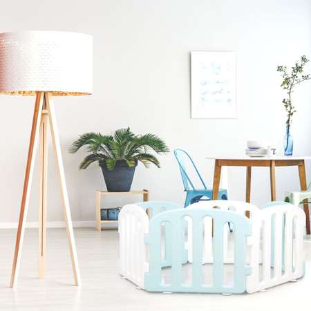 Детский манеж Ifam First Baby Room белый - голубой