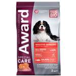 Корм для взрослых собак всех пород AWARD Sensitive Skin and Coat для здоровой кожи и шерсти с лососем сухой 2кг