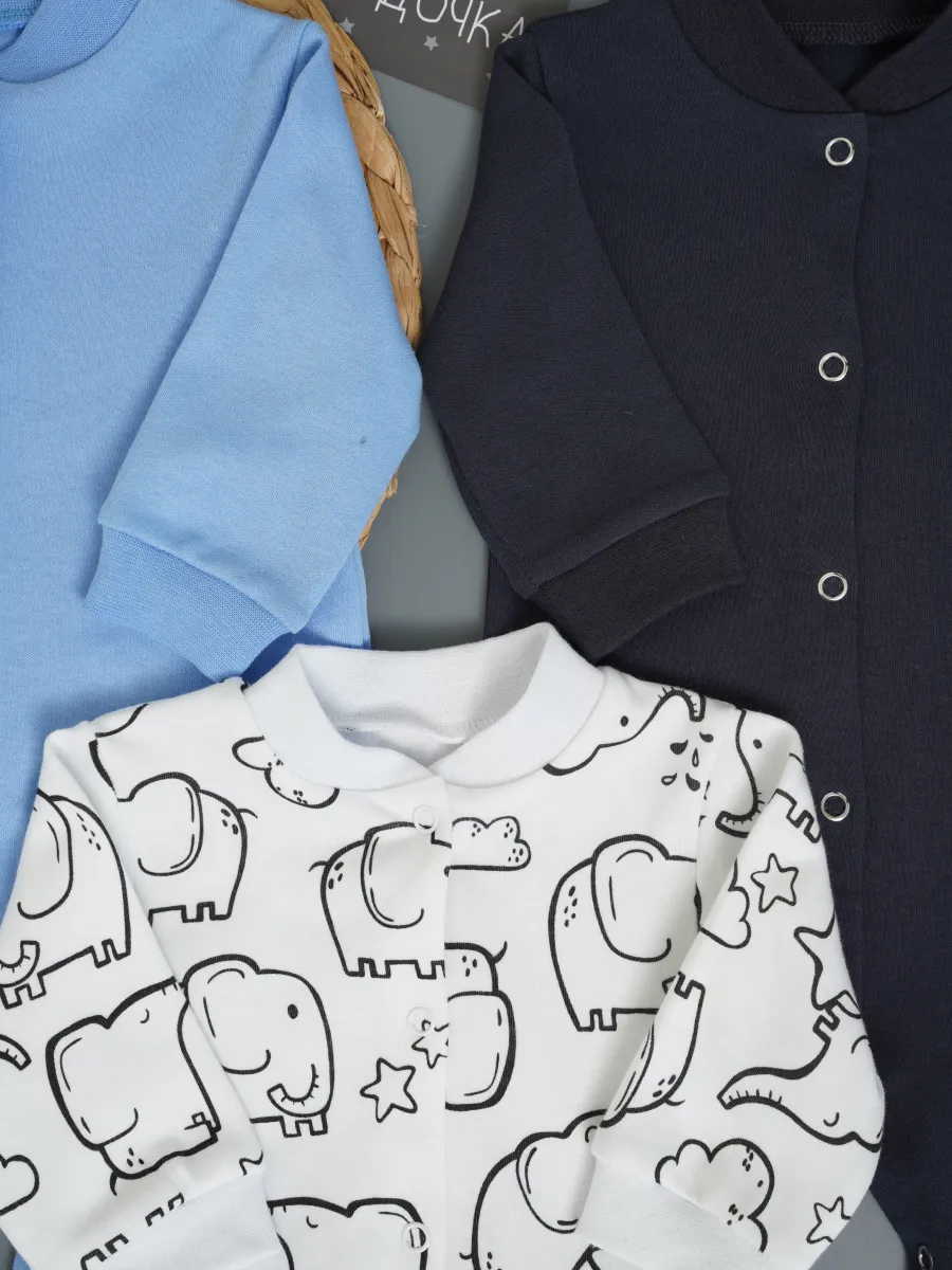 Комбинезон 3 шт Супер Пупс нбр/3пр/ком/сл/SK18небесныймокрыйасфальтслоники - фото 7