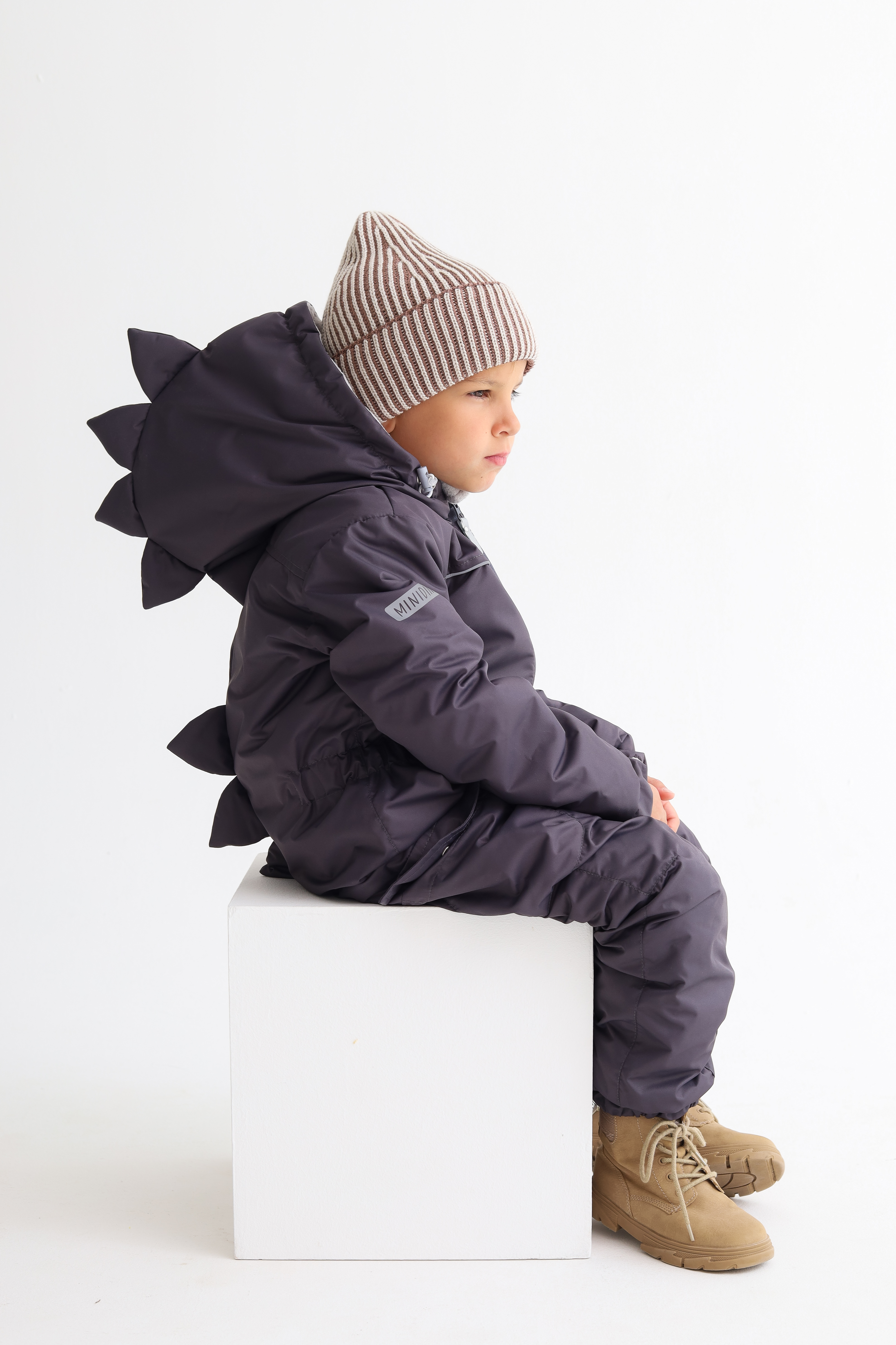 Комбинезон MINIDINO B-KOM-001/ДКомбинезон детский демисезонный Дино олово - фото 1