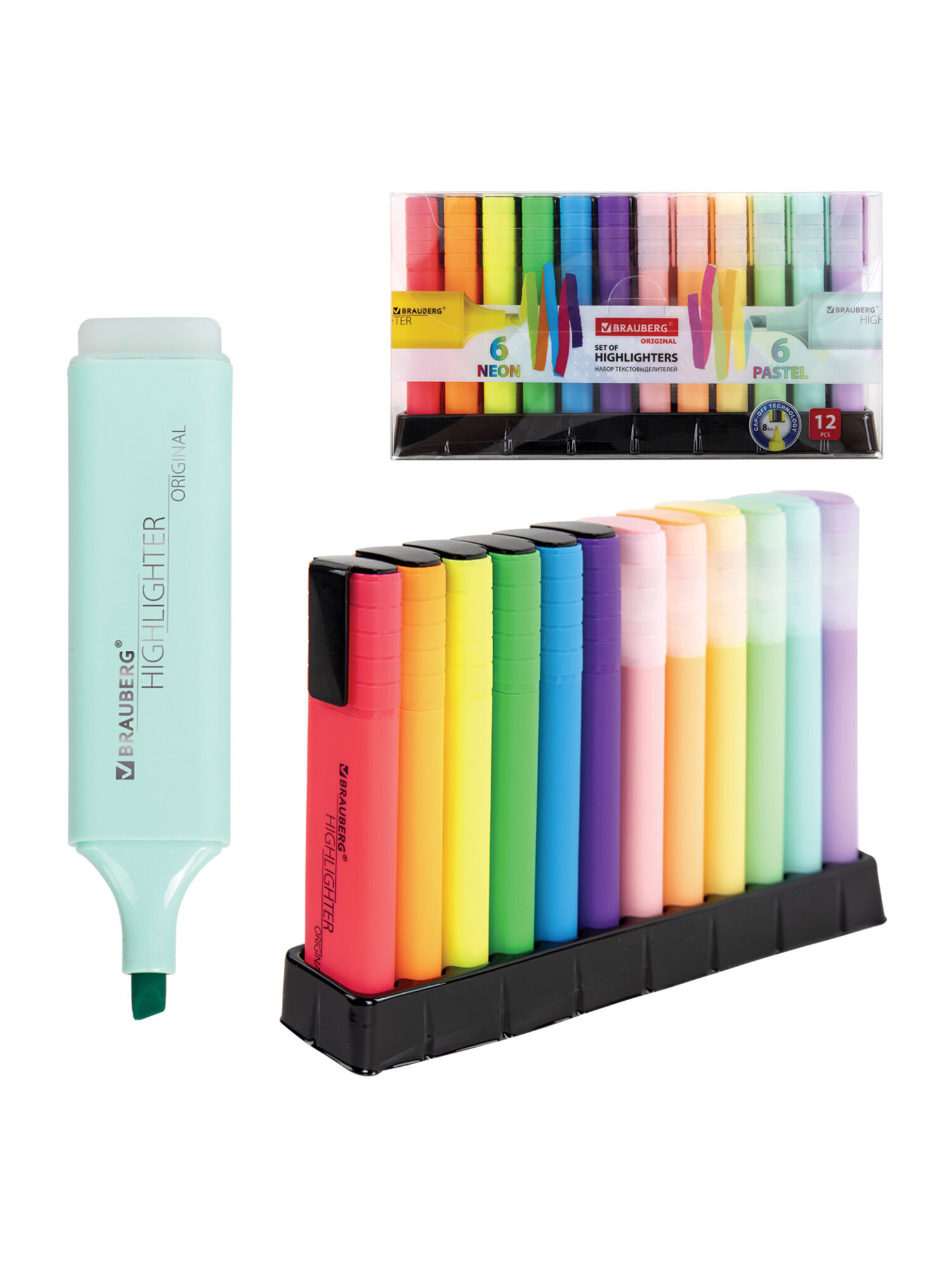 Текстовыделители Brauberg 12 шт. - фото 8