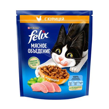 Корм для кошек Felix сухой с курицей 600г
