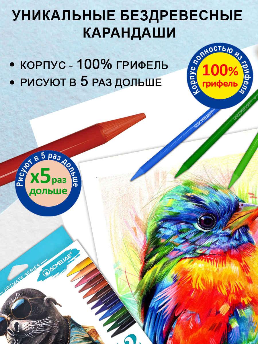 Карандаши ACMELIAE 12 шт. - фото 2