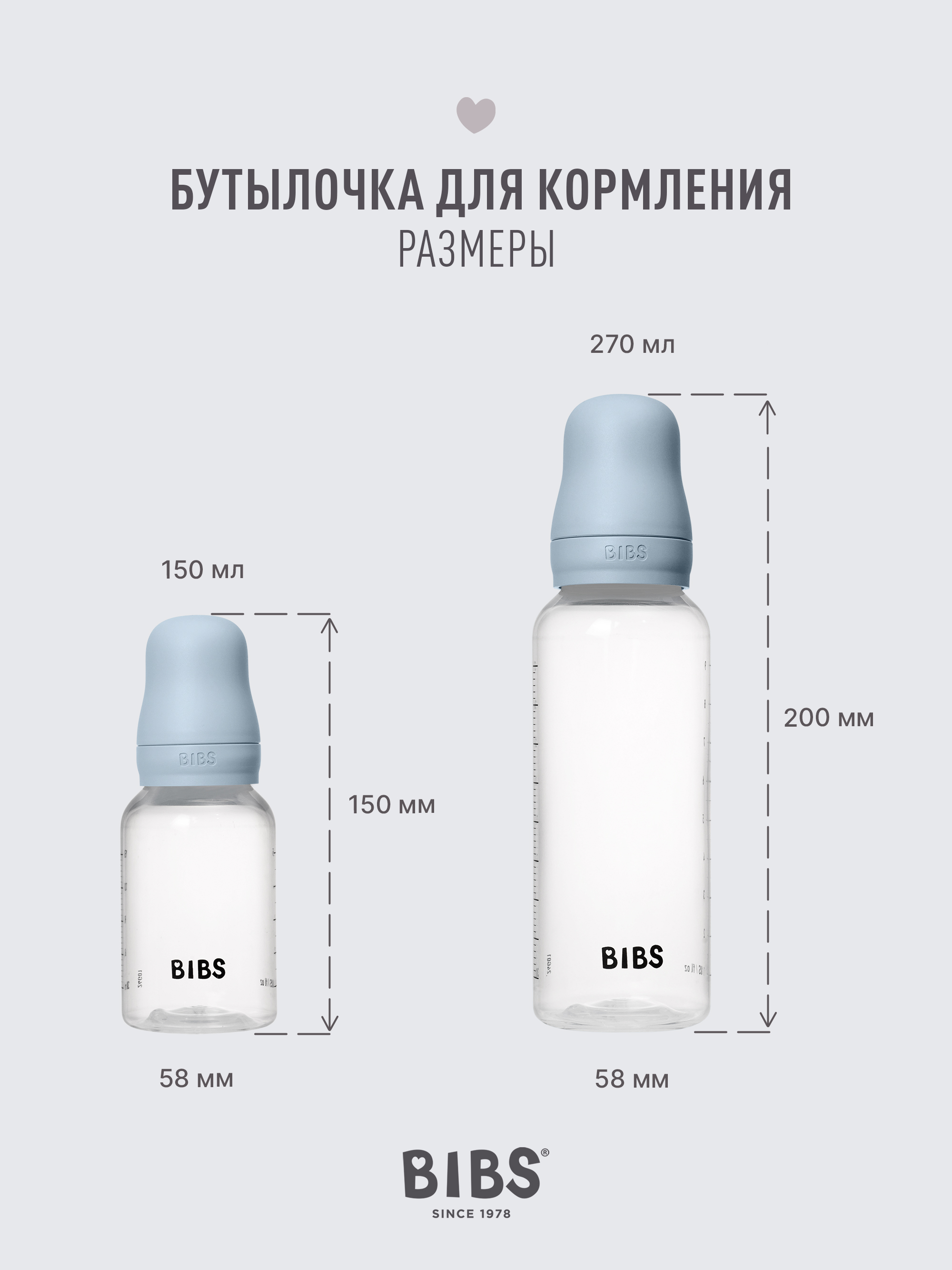 Бутылочка BIBS Classic+ 150 мл 1 шт. - фото 4
