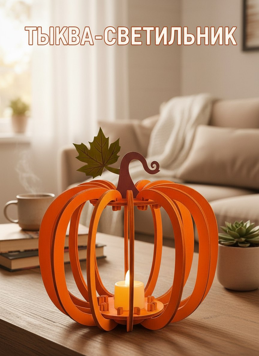 Набор для творчества HappyLine аппликация Тыква своими руками - фото 1