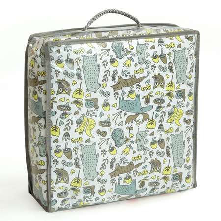 Коврик Amarobaby Soft Mat Лесные жители стеганный Серый