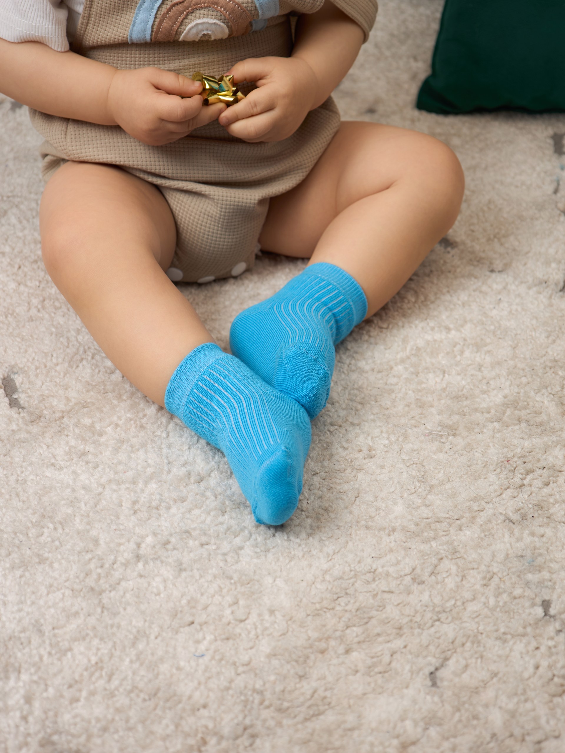 Носки 3 пары ALEX YVN BT-1650-3-бирюз.бел.зел. - фото 12