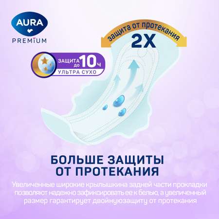 Прокладки ночные AURA гигиенические night 7шт х 6 уп