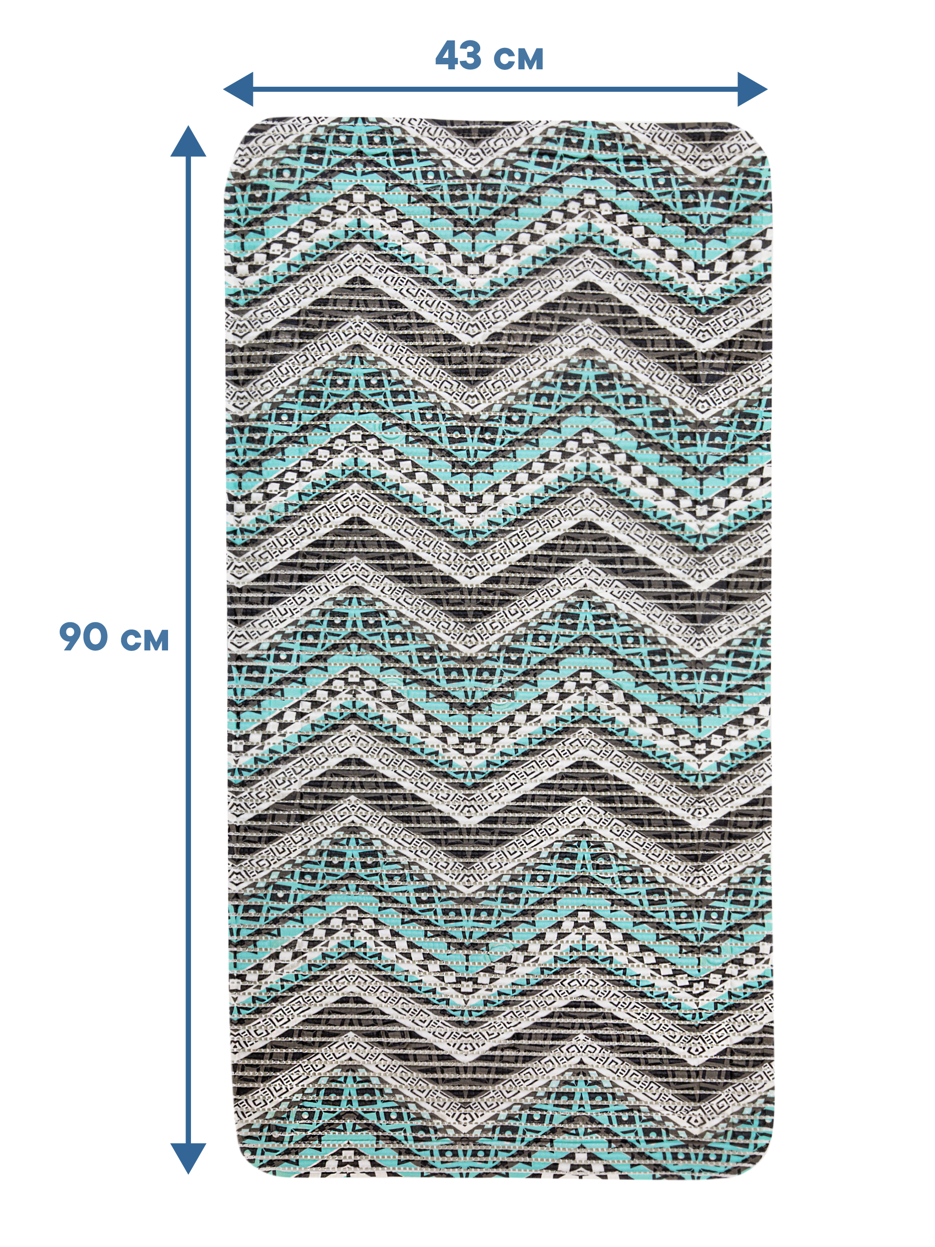 Коврик для ванной VILINA черный 43 x 90 см 1 шт. - фото 4