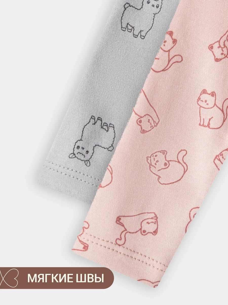 Боди 2 шт Mark Formelle (Марк Формэль) 13016-2/котики на розовом +альпаки на сером - фото 8