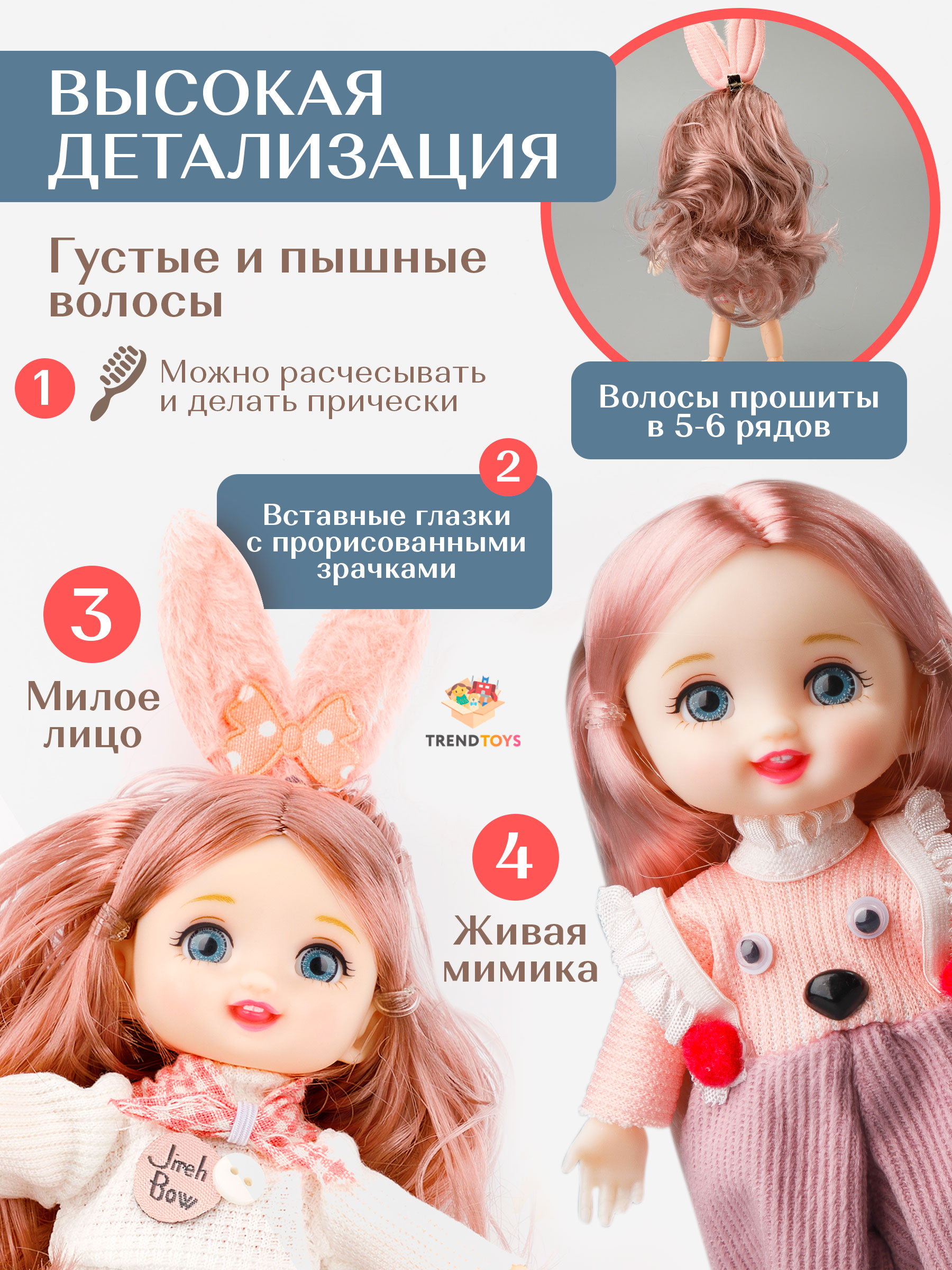 Кукла модельная TrendToys Куколки подружки DNT108 - фото 3