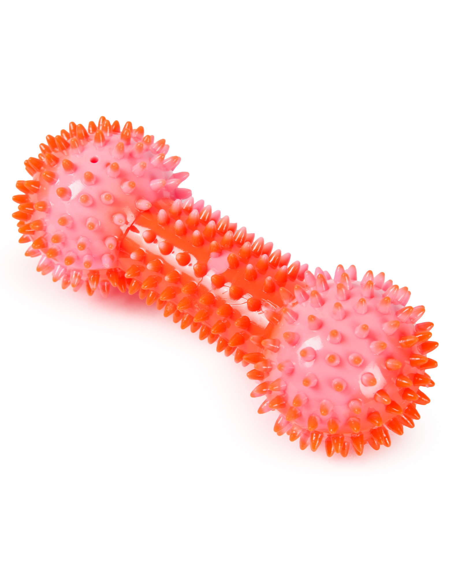 Игрушка для собак Barbaks Массажная кость Кругляш Оранжевая 15.5см - фото 4