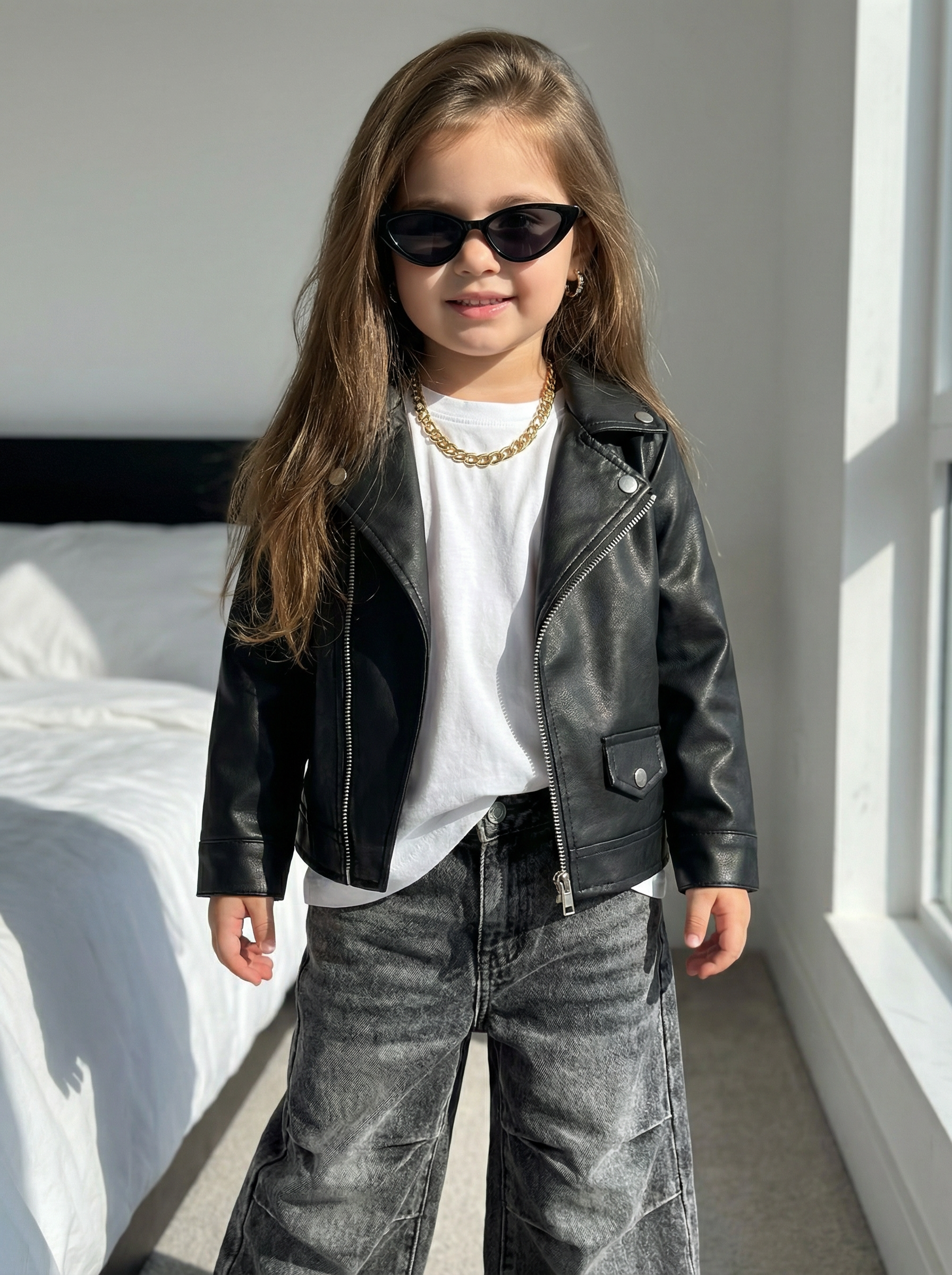 Куртка кожаная Artcher kids Jacket0005blackNEW - фото 1