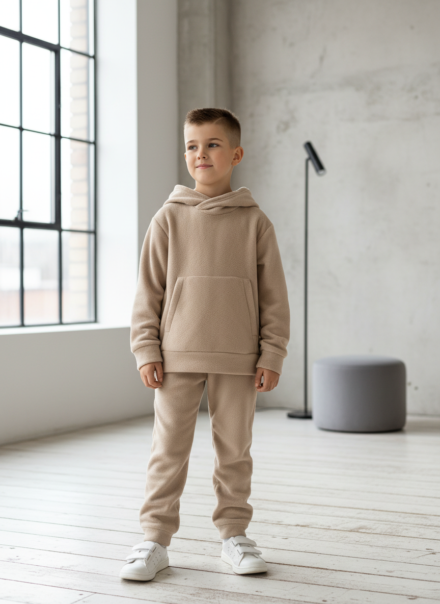 Худи и брюки Утенок 7043г(ш) какао - фото 1