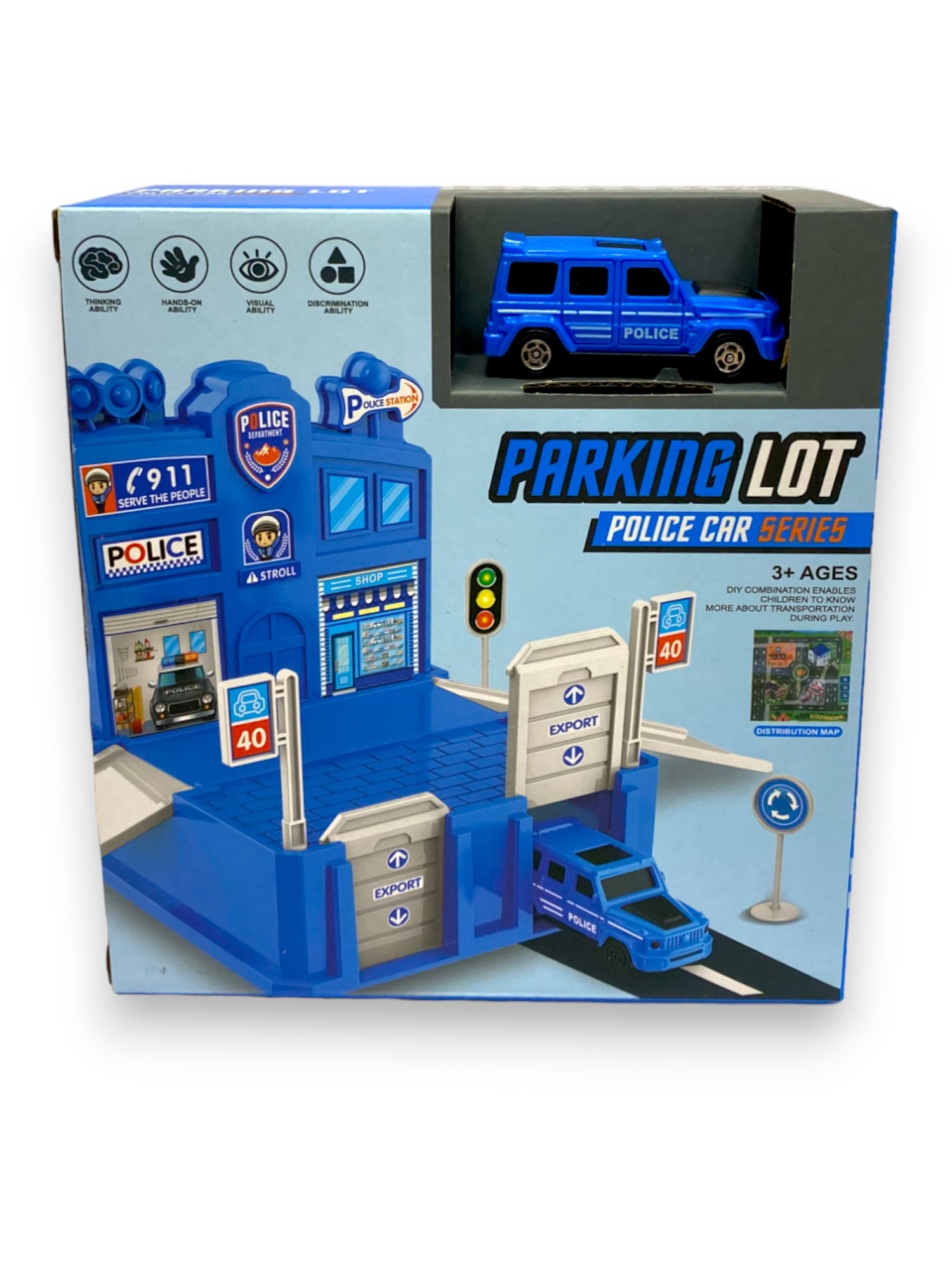 Парковка SHARKTOYS с 1 машинкой, игровой коврик 22200072 - фото 6