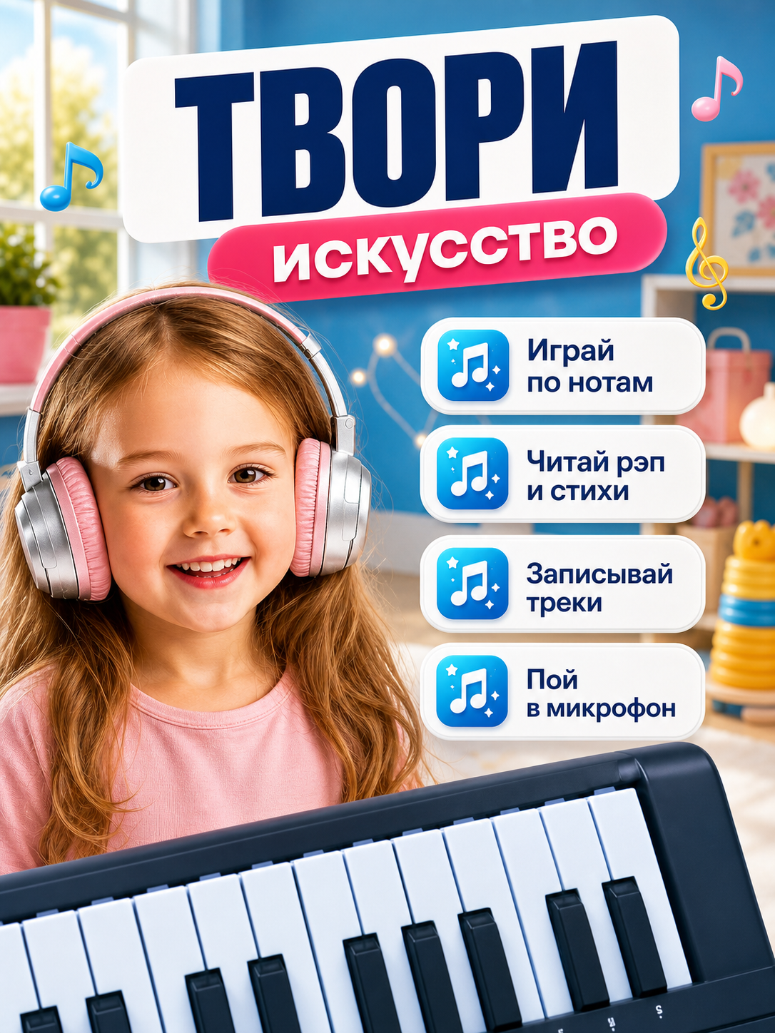 Игрушка музыкальная FAIRYMARY 61 клавиша Детский развивающий синтезатор, пианино - фото 4
