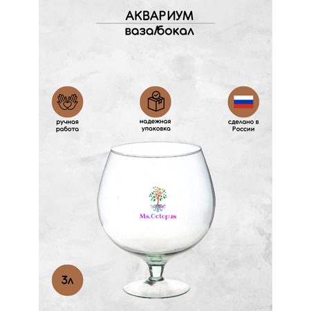 Аквариум Ms.Octopus бокал 3 л