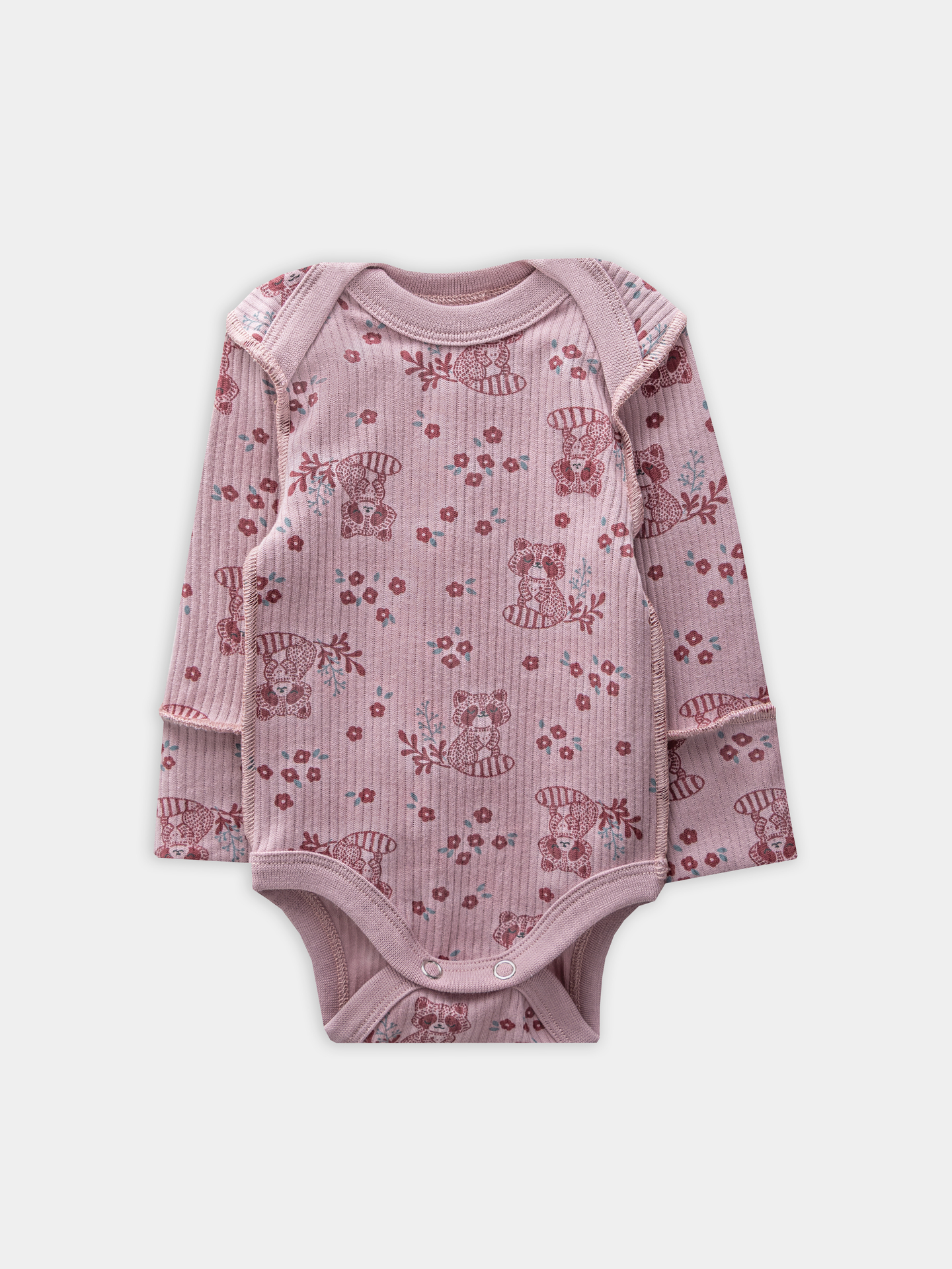 Боди Mark Formelle (Марк Формэль) 13018-1/цветочные еноты на п.розовом - фото 3