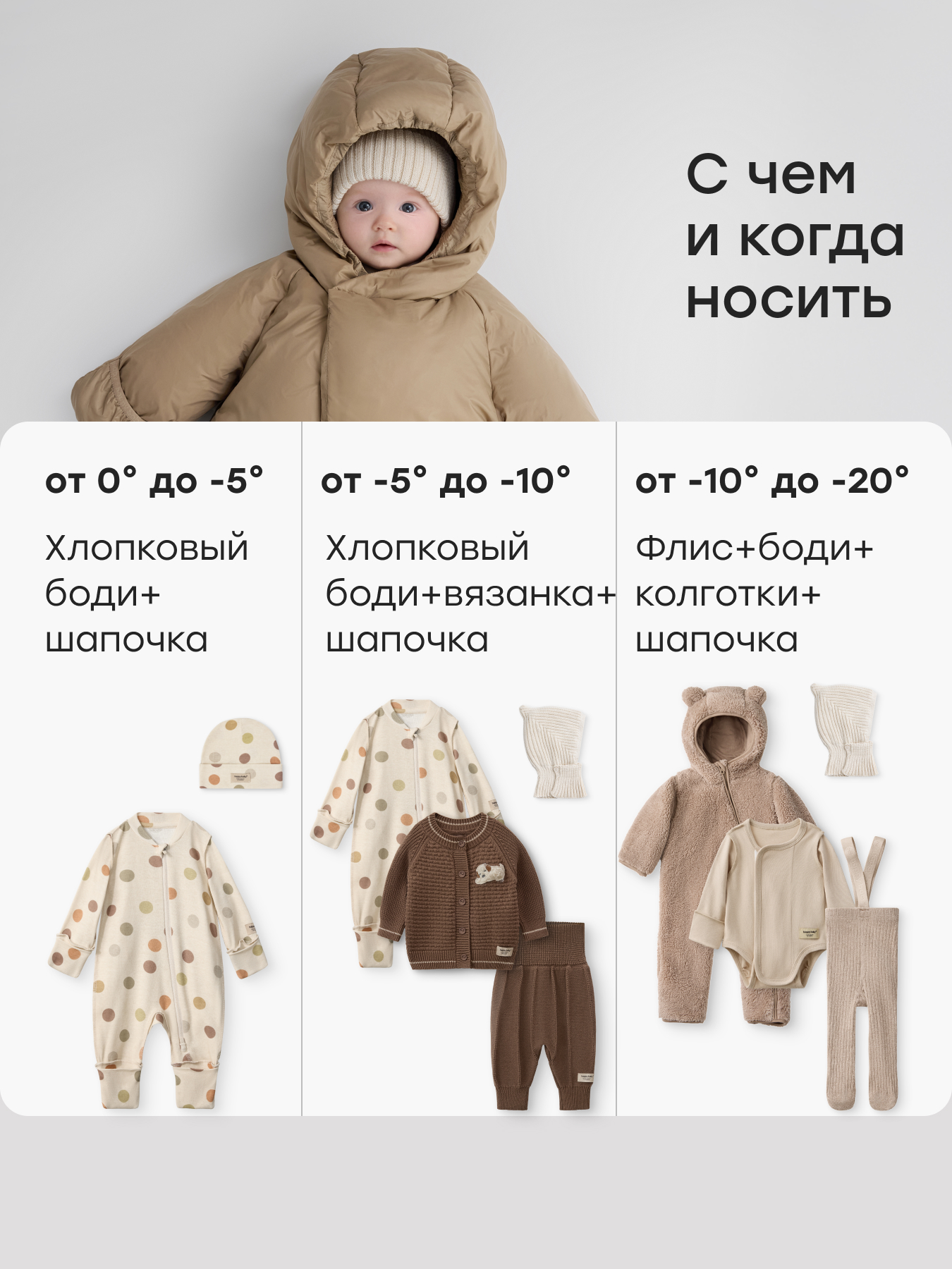 Комбинезон Happy Baby 89173-0_beige - фото 5