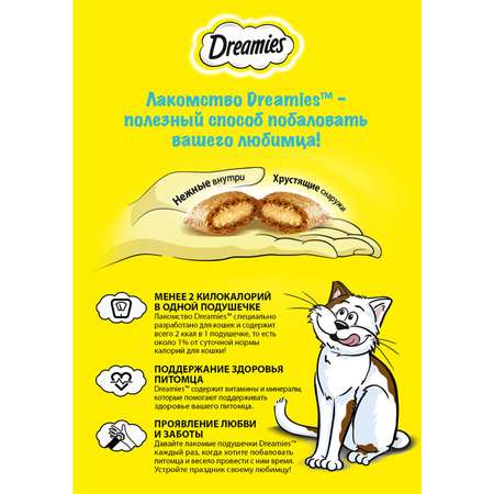 Лакомство для кошек Dreamies с лососем и сыром 60г