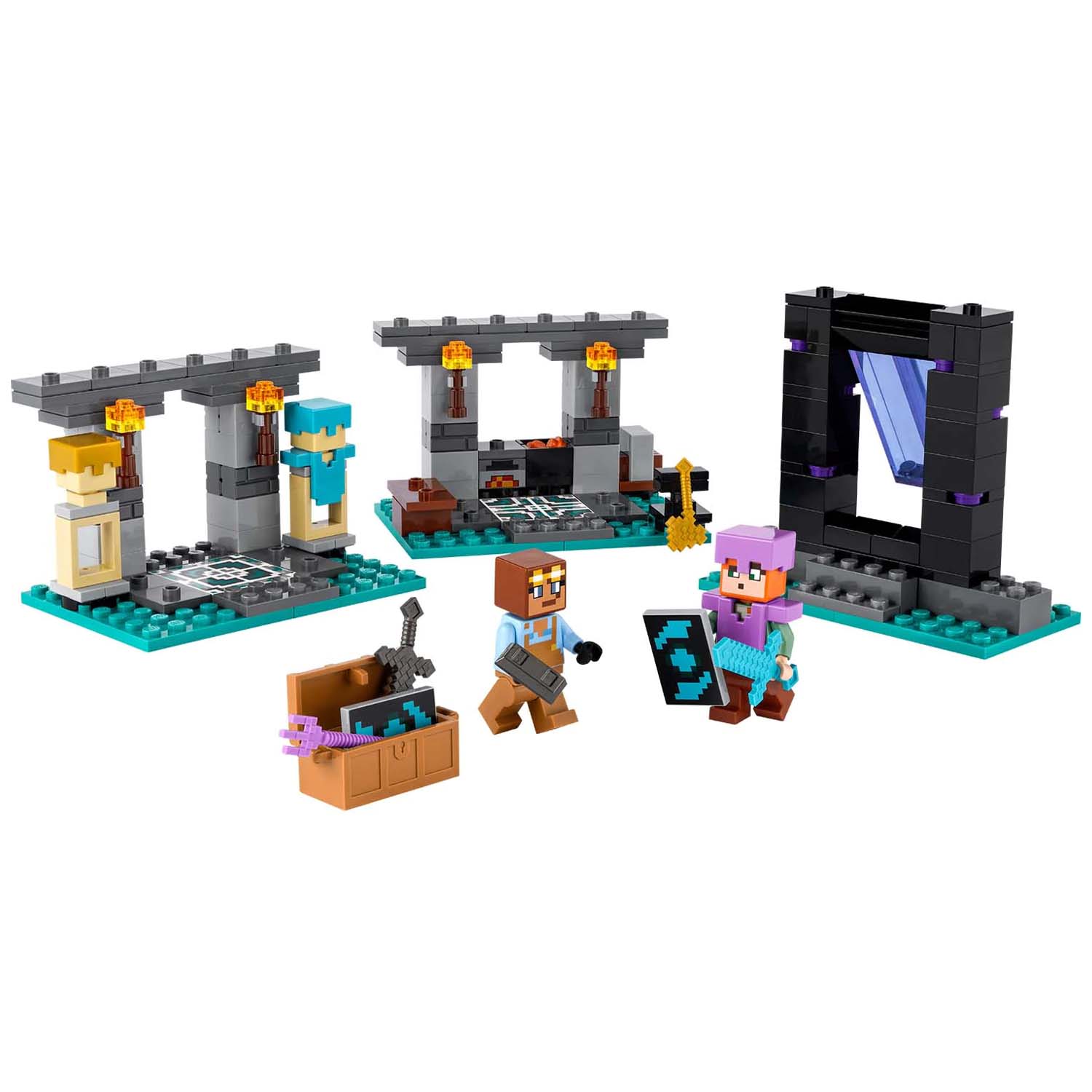 Конструктор LEGO Minecraft Оружейная палата блочный - фото 3